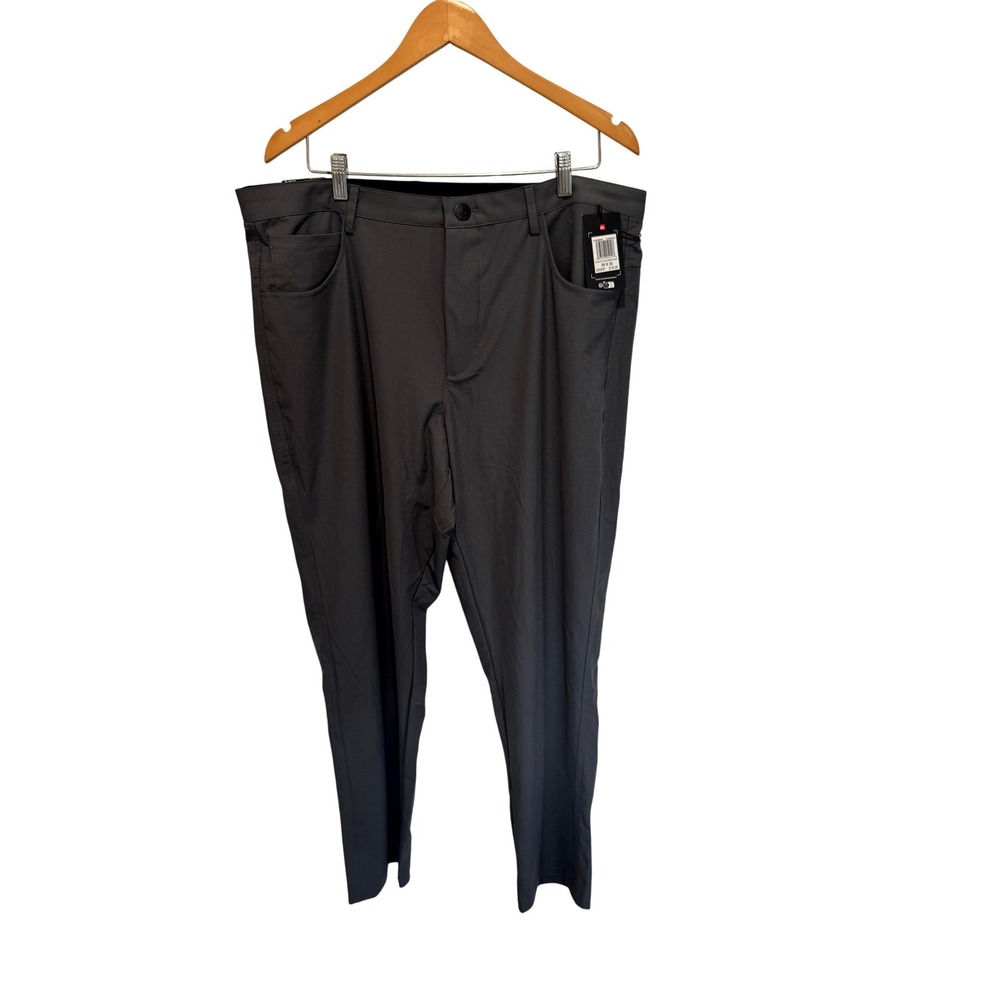 Quiksilver Mens Stretch Tech Woven Pants Charcoal Gray Slim Fit 38x32 NEW $78